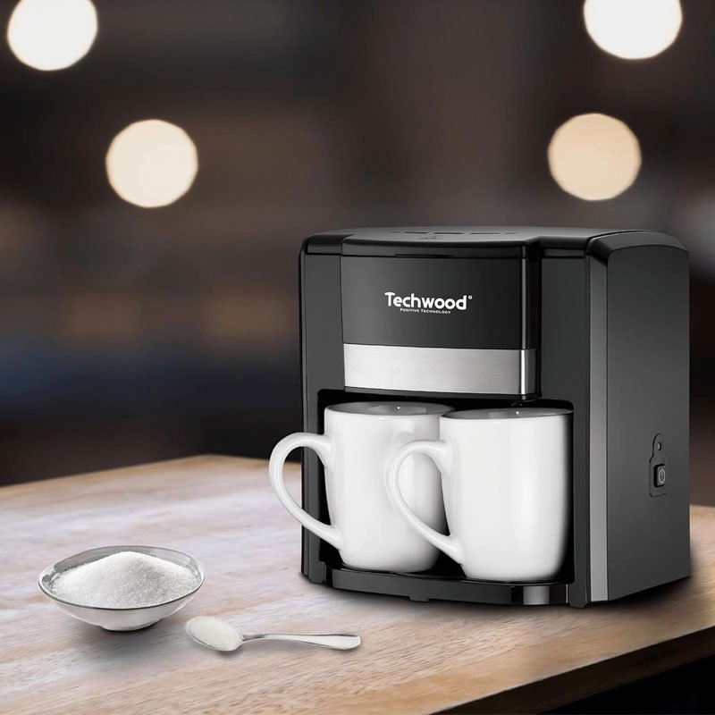 Cafetière Électrique TECHWOOD Duo TCA-206 500W - Noir 2 cafeti re lectrique techwood duo tca w noir