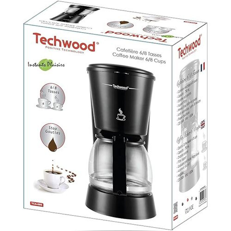 Cafetière Électrique TECHWOOD TCA-696 650W - Noir 2 cafeti re lectrique techwood tca w noir