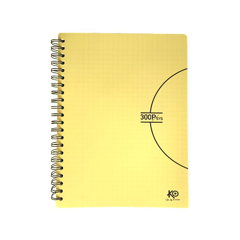 Cahier Wiro KO 300 Pages 80g GF Avec Couverture Plastique Uni Pastel 3 cahier pages jaune