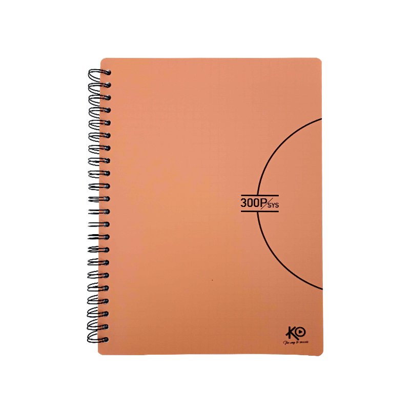 Cahier Wiro KO 300 Pages 80g GF Avec Couverture Plastique Uni Pastel 4 cahier pages orange