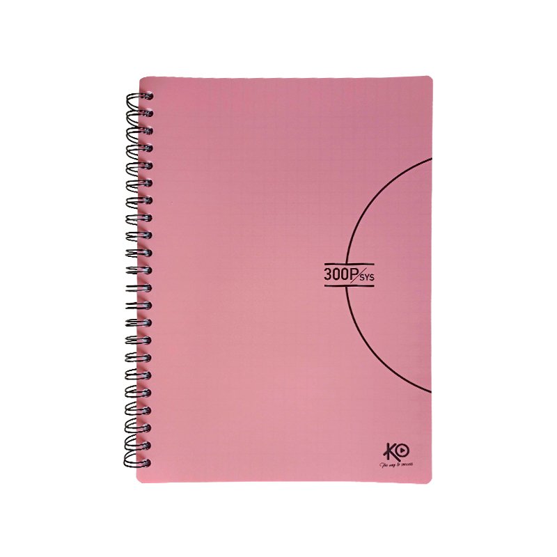 Cahier Wiro KO 300 Pages 80g GF Avec Couverture Plastique Uni Pastel 5 cahier pages rose