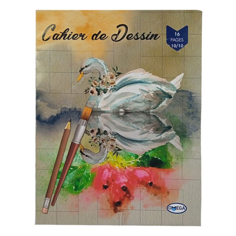 Cahier de dessin OMEGA 16 Pages 24 x 32 cm 10/10 1 cahier de dessin omega pages x cm