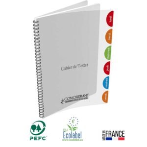 cahier de texte conquerant pages gr seyes x cm