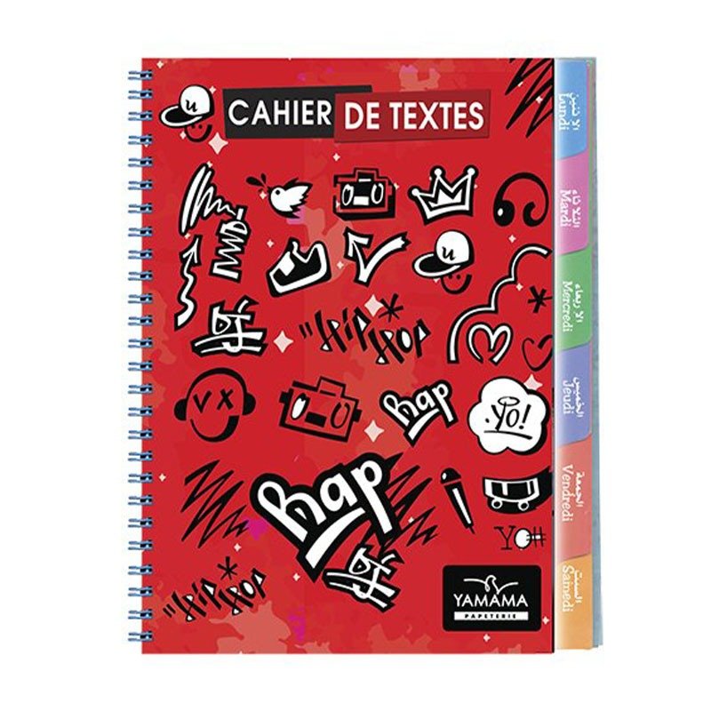 Cahier de textes YAMAMA Couverture Plastique 4 cahier de textes yamama couverture plastique