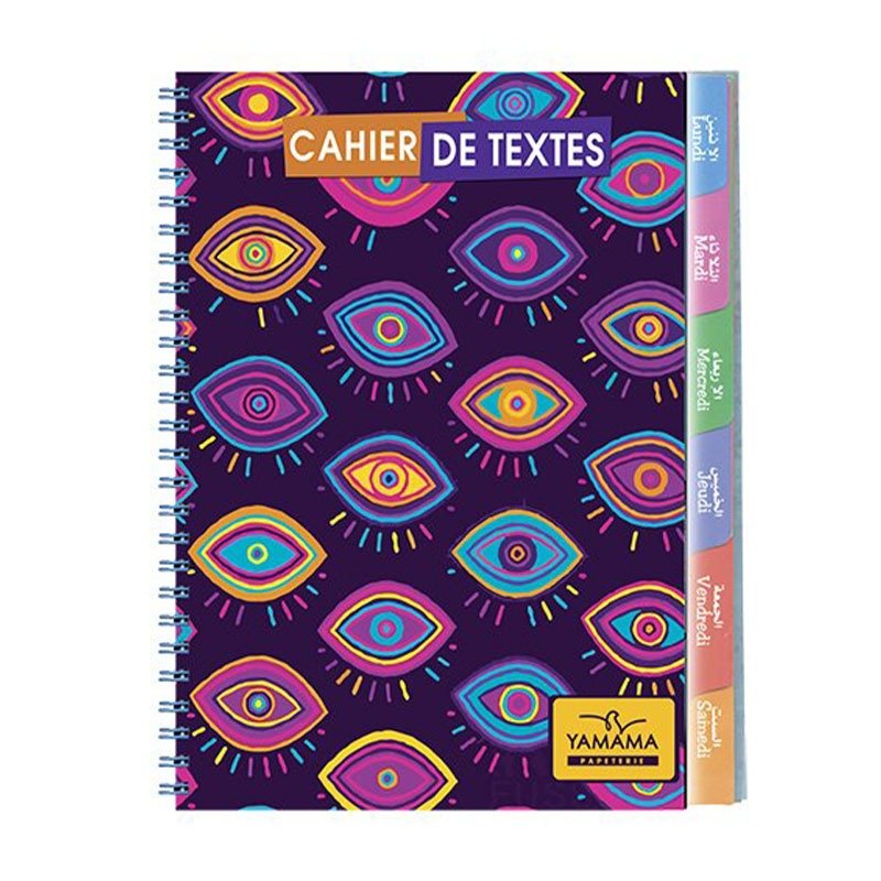 Cahier de textes YAMAMA Couverture Plastique 3 cahier de textes yamama couverture plastique