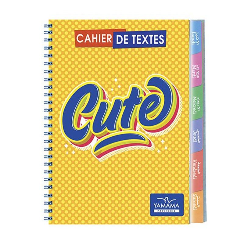 Cahier de textes YAMAMA Couverture Plastique 1 cahier de textes yamama couverture plastique