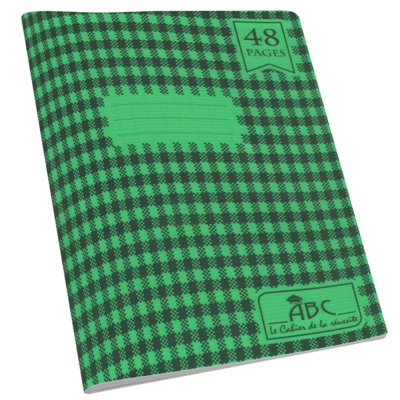 Cahier Super ABC 48 Pages 60Gr Seyès(grands carreaux) - Vert 1 cahier piqu carreaux x pages abc
