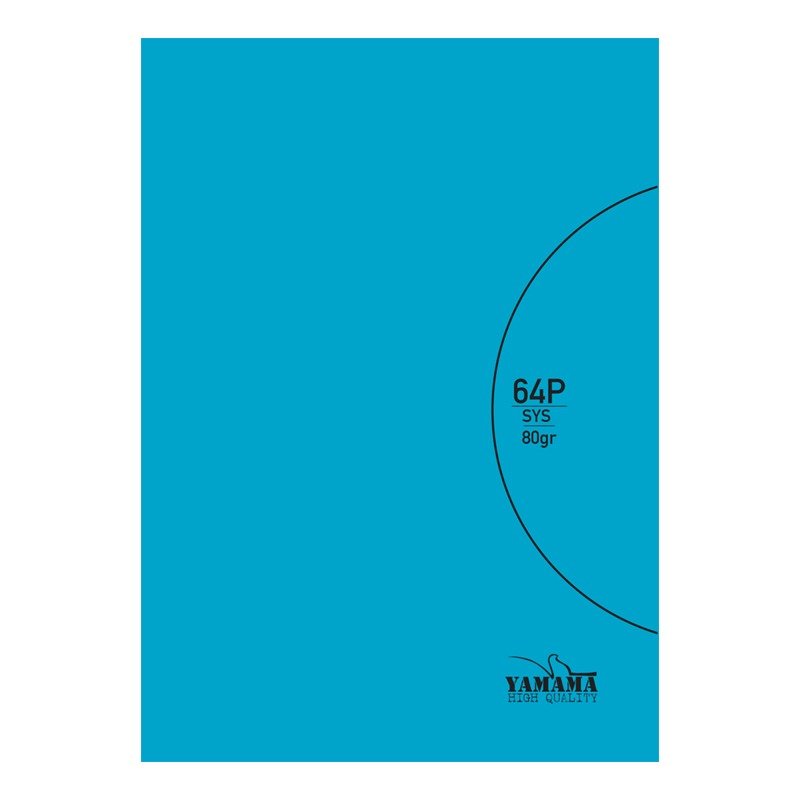 Cahier Piquée YAMAMA 64 Pages CP Uni SYS BMV 17 x 22 80G - Bleu 1 cahier pique yamama pages cp uni sys bmv x g bleu