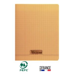 cahier piqure calligraphe pages gr seyes x cm orange