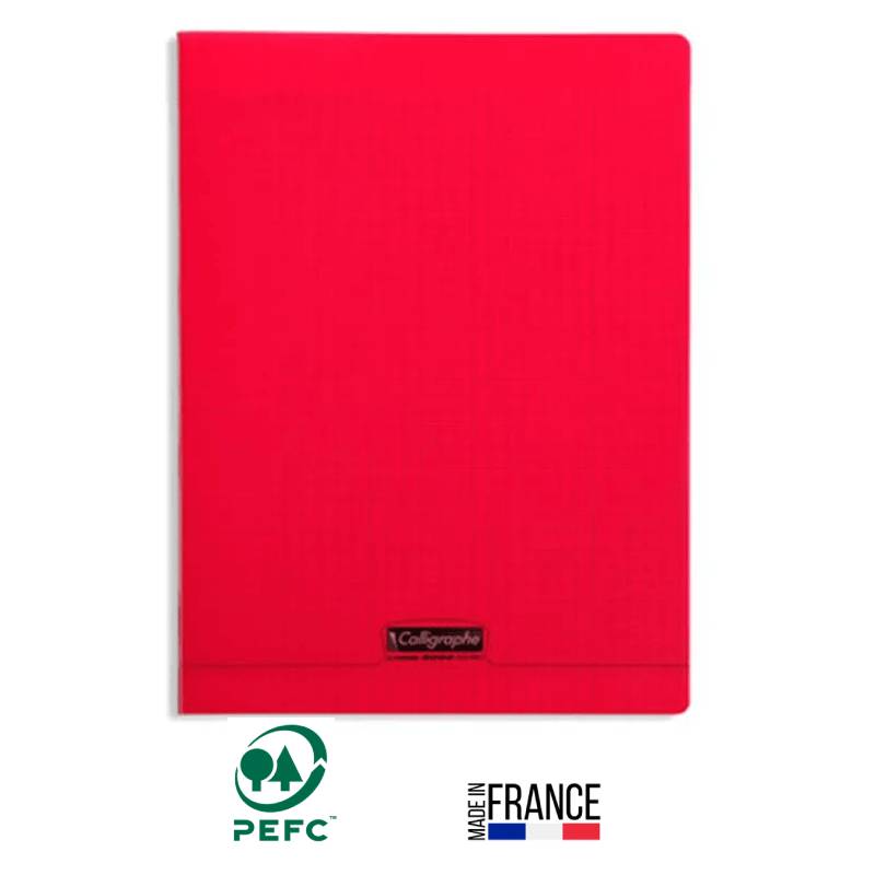 Cahier Piqûre CALLIGRAPHE 192 Pages 90 Gr Seyès 21x29.7 cm - Rouge 1 cahier piqure calligraphe pages gr seyes x cm rouge