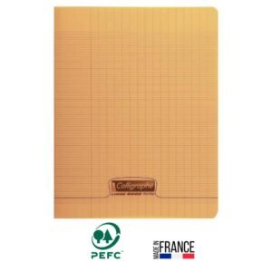 cahier piqure calligraphe pages seyes gr x cm orange
