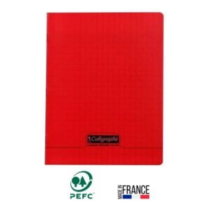 cahier piqure calligraphe pages seyes gr x cm rouge