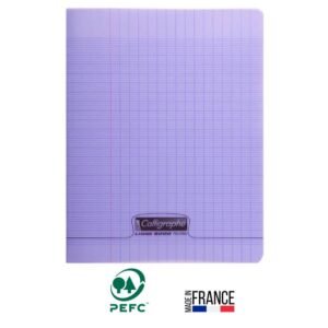 cahier piqure calligraphe pages seyes gr x cm violet