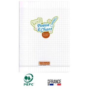 cahier piqure calligraphe poesie chant seyes uni p a
