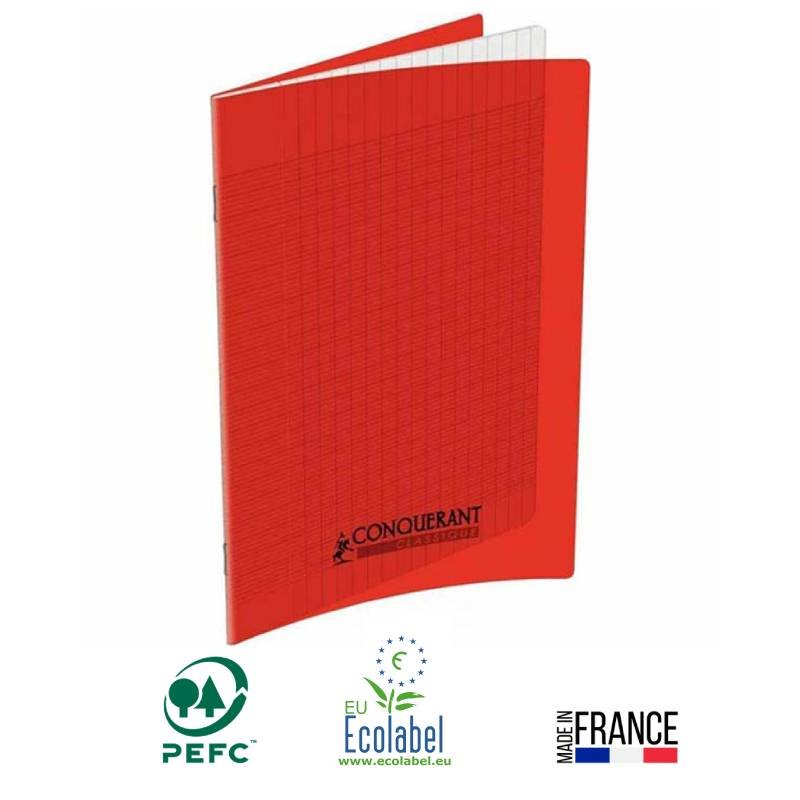 Cahier Piqûre CONQUERANT 192 Pages 70 Gr Seyès 21x29,7 cm - Rouge 1 cahier piqure conquerant pages gr seyes x cm rouge