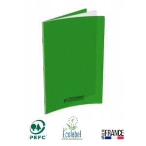 cahier piqure conquerant pages gr seyes x cm vert