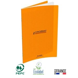 cahier piqure conquerant pages gr seyes x cm orange