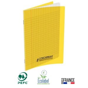 cahier piqure conquerant pages gr seyes x cm jaune
