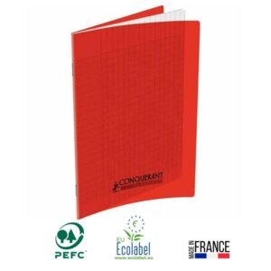 cahier piqure conquerant pages gr seyes x cm rouge
