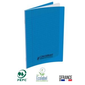 cahier piqure conquerant pages seyes gr x cm bleu