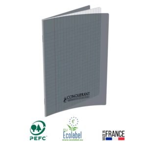 cahier piqure conquerant pages seyes gr x cm gris