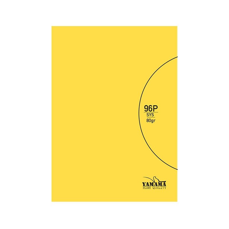 Cahier Piquée YAMAMA 96 Pages UNI SYS BMV 17 x 22 cm 80Gr - Jaune 1 cahier piqure yamama pages uni bmv x cm gr jaune