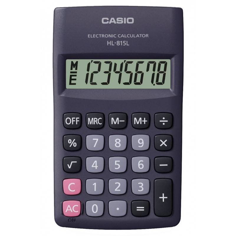 Calculatrice CASIO HL-815LBK 8 Chiffres Pile Normale Noir 1 calculatrice casio simple chiffres pile normale noir