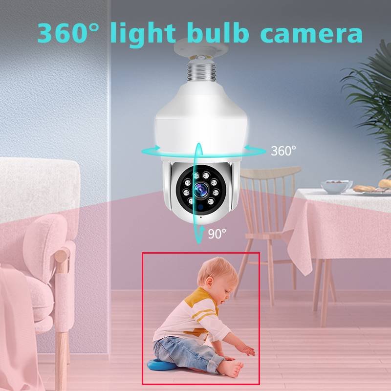 Caméra de Surveillance Intérieure D211 Ampoule 3MP SMART E27 4 camera de surveillance interieure d ampoule mp smart e x