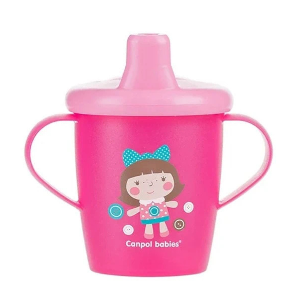 CANPOL BABIES GOBELET ANTI FUITE ROSE 9M+ 250ml REF 31/200 1 canpol babies gobelet anti fuite rose m ml