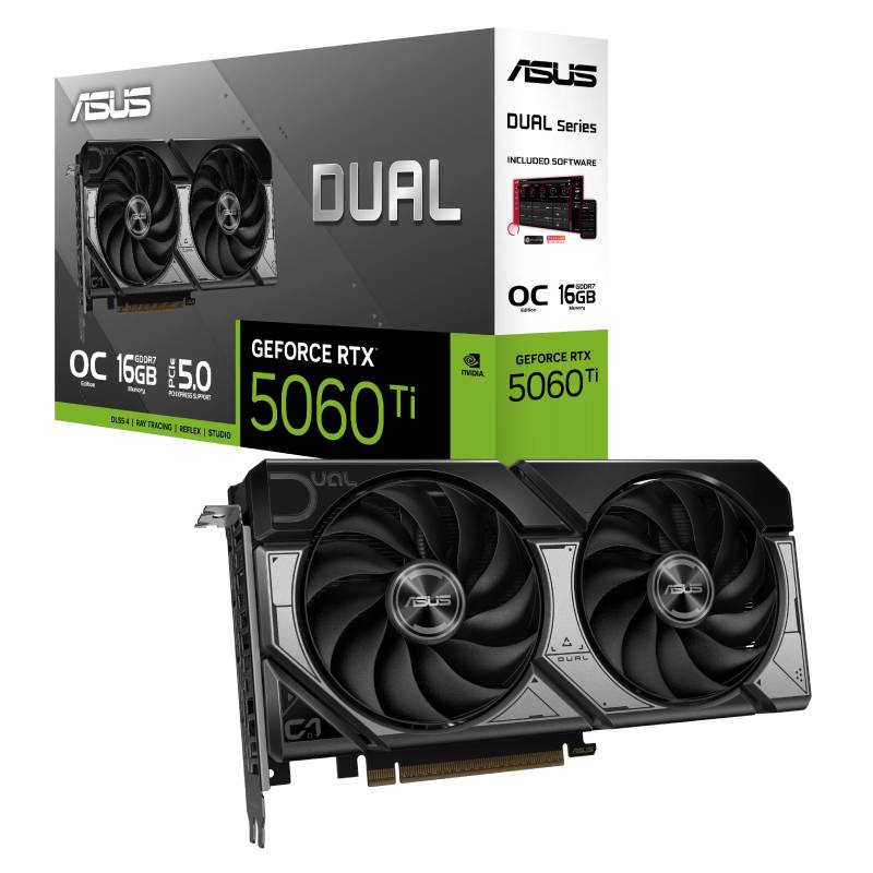 Carte Graphique ASUS Dual GeForce RTX 5060Ti 16Go GDDR7 OC Edition 1 carte graphique asus dual geforce rtx ti go gddr oc edition