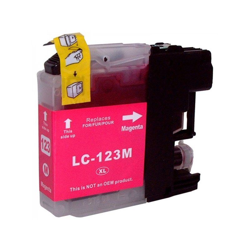 Cartouche Jet d'Encre Adaptable Brother LC123M - Magenta 1 cartouche jet d encre adaptable brother lcm magenta lc m a