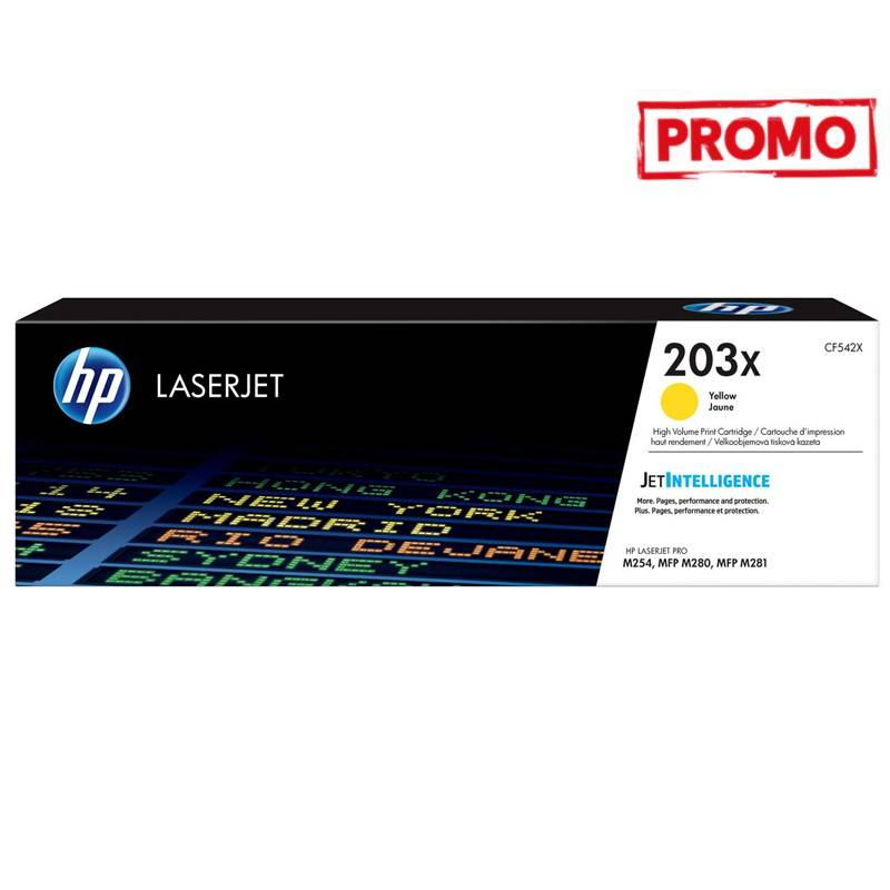 Toner LaserJet original HP 203X - Jaune(CF542X) 1 cartouche laserjet original hp x jaune cfx