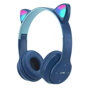 casque sans fil pm cat bleu bleu ciel
