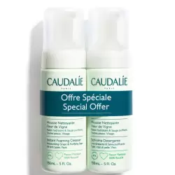 CAUDALIE VINOCLEAN DUO MOUSSE NETTOYANTE FLEUR DE VIGNE 150 ML LOT DE 2 4 caudalie vinoclean duo mousse nettoyante fleur de vigne ml lot de