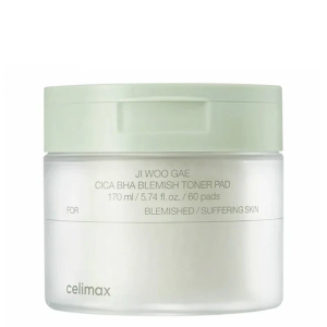 CELIMAX JI WOO GAE CICA BHA BLEMISH TONER PAD 170ML 60 PADS 3 celimax ji woo gae cica bha blemish toner pad ml pads