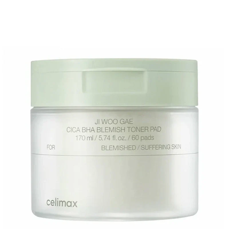 CELIMAX JI WOO GAE CICA BHA BLEMISH TONER PAD 170ML 60 PADS 1 celimax ji woo gae cica bha blemish toner pad ml pads