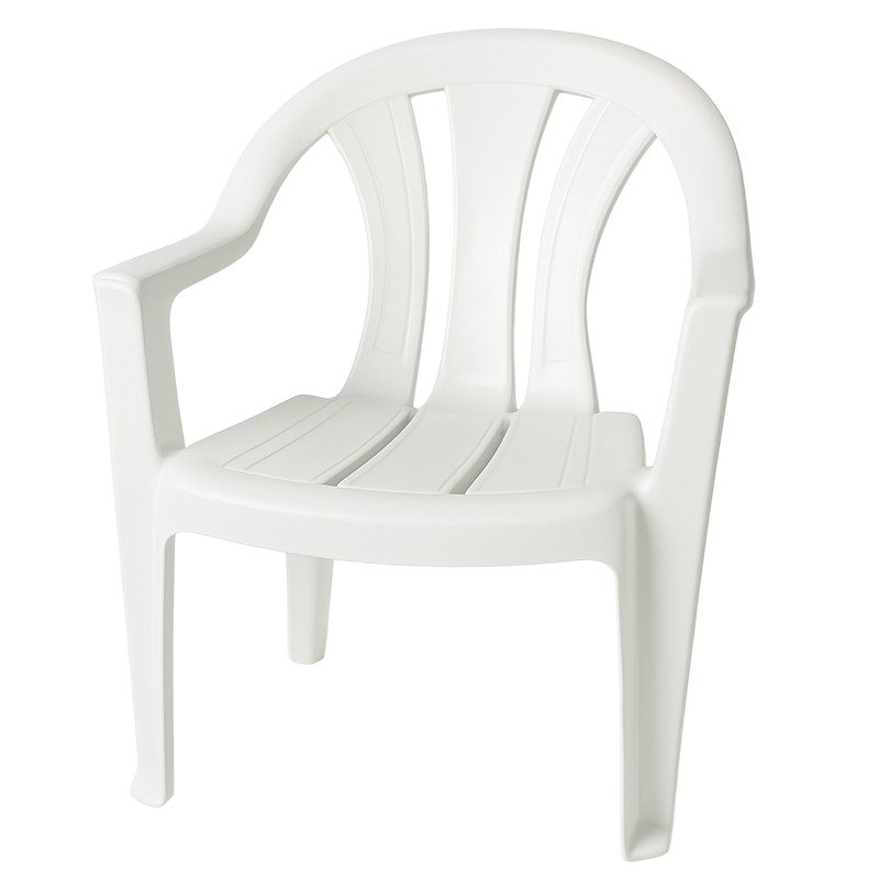 Chaise Plastique Soltan Avec Accoudoirs - Blanc 1 chaise plastique soltan avec accoudoirs blanc
