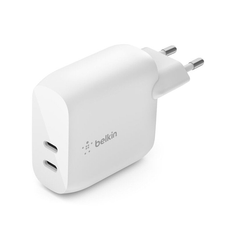 Chargeur BELKIN Boost Charge 40W Avec 2 ports USB-C PD - Blanc 1 chargeur belkin boost charge avec ports blanc