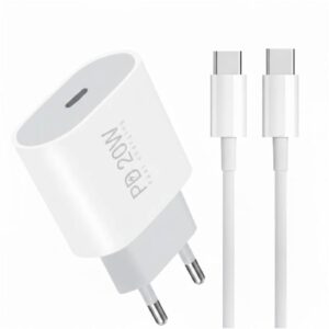 chargeur wuw t avec port type c w cable type c blanc x