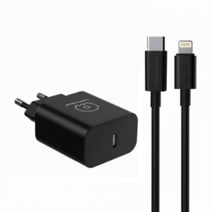 chargeur wuw t usb c w avec cable lightning noir n