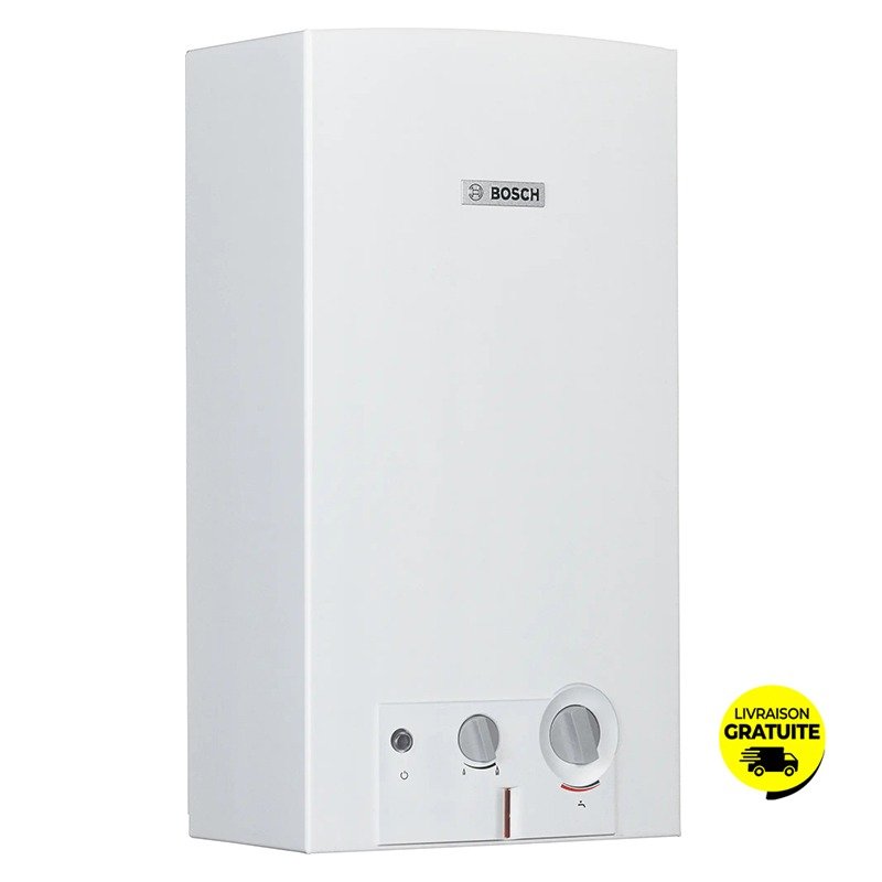 Chauffe Bain BOSCH 11 Litres Gaz Naturel A Pile - Blanc 1 chauffe bain bosch litres gaz naturel a pile blanc z