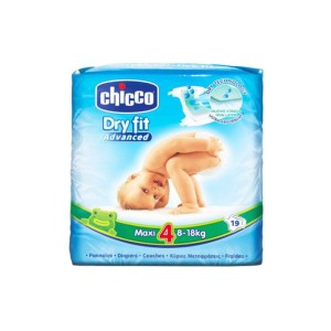 CHICCO DRY FIT COUCHE MAXI 8-18KG 19 PIECES 3 chicco dry fit couche maxi kg pieces