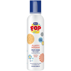 CHICCO KIDS & TEENS POP MOUSSE FLUFFY CORPS ET CHEVEUX VANILLA WRAP 200ML 3 chicco kids teens pop mousse fluffy corps et cheveux vanilla wrap ml