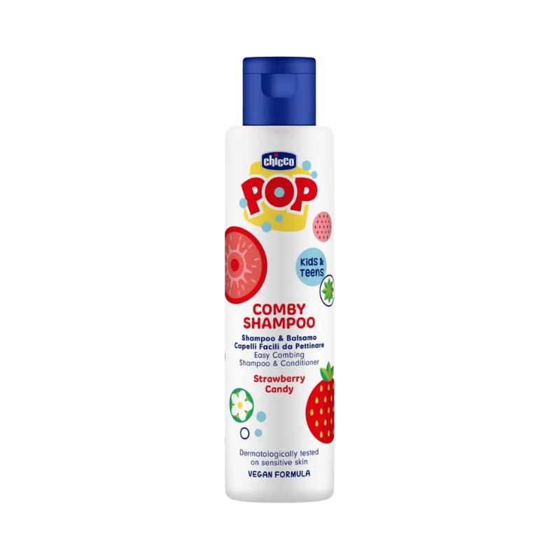 CHICCO POP COMBY SHAMPOO CANDY FRAISE 250ML 1 chicco pop comby shampoo candy fraise ml