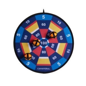 cible de flechettes scratch kaleidoscope bleu jaune
