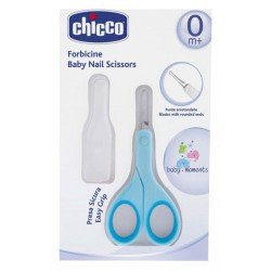 CHICCO CISEAUX LIGHT BLEU AVEC ETUI PROTECTEUR 4 ciseaux light bleu chicco