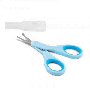 CHICCO CISEAUX LIGHT BLEU AVEC ETUI PROTECTEUR 5 ciseaux light bleu chicco