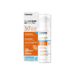 CLARENIA CLARESUN ECRAN HYDRATANT INVISIBLE SPF50+ 50ML 3 clarenia claresun ecran hydratant invisible spf ml