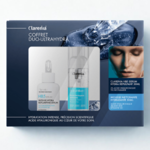 clarenia coffret duo ultra hydra hb serum mlhydraeffect mousse ml offert