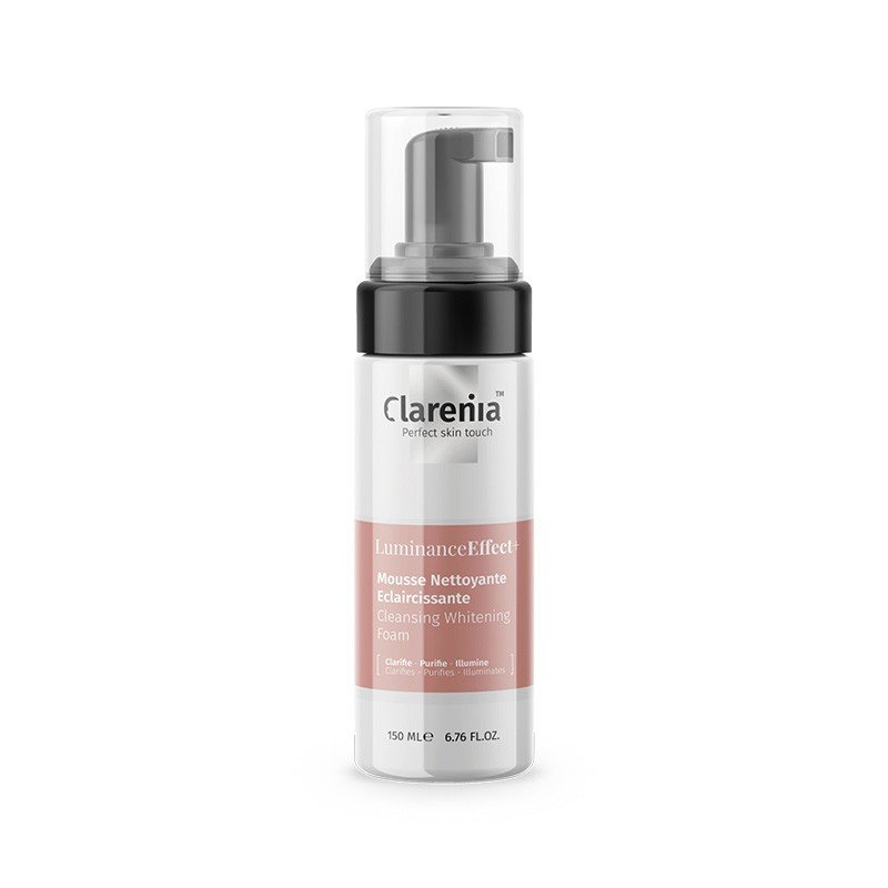 CLARENIA LUMINANCE EFFECT MOUSSE NETTOYANTE ECLAIRCISSANTE 150ML 1 clarenia luminance effect mousse nettoyante eclaircissante ml